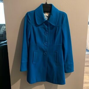 Tulle Turquoise Trench Coat